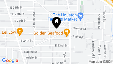 Map of 1123 E 25th Street, Houston TX, 77009