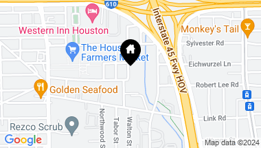 Map of 1808 Tabor Street, Houston TX, 77009