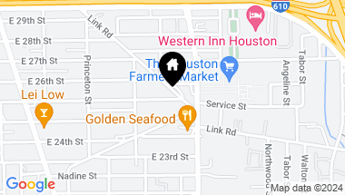 Map of 1209 Aurora Street, Houston TX, 77009