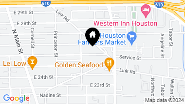 Map of 1119 Aurora Street, Houston TX, 77008