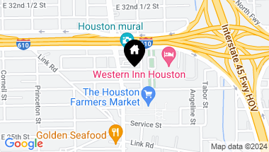Map of 1307 A E 27th Street, Houston TX, 77009