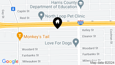 Map of 516 Kelley Street, Houston TX, 77009