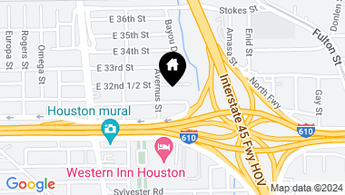 Map of 1513 E 31st Street, Houston TX, 77022