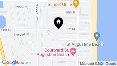 Map of 214 10TH Street, St Augustine FL, 32080