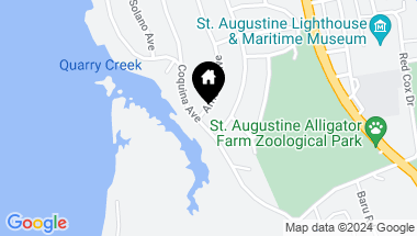 Map of 522 Arricola Ave + Guest House, St Augustine FL, 32080