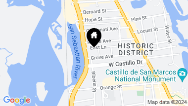Map of 56 GROVE AVE, ST AUGUSTINE FL, 32084