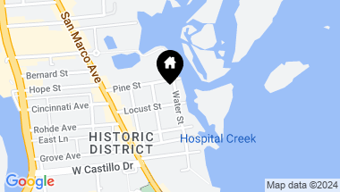 Map of 68 WATER Street, St Augustine FL, 32084