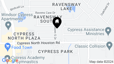 Map of 12026 Raven South Drive, Cypress TX, 77429