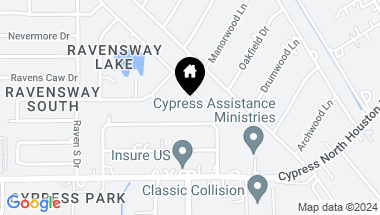 Map of 12819 Cedar Cliff Lane, Cypress TX, 77429
