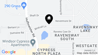 Map of 12411 Ravens Mate Drive, Cypress TX, 77429