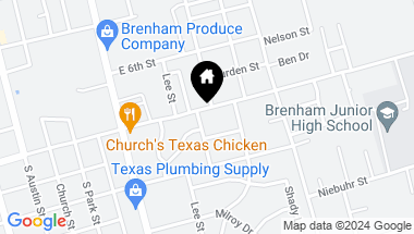 Map of 602 E Tom Green Street, Brenham TX, 77833