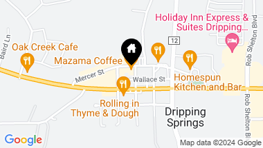 Map of 301 W Mercer ST, Dripping Springs TX, 78620