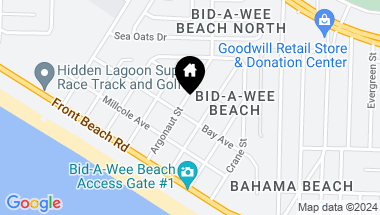 Map of 411 Argonaut Street, Panama City Beach FL, 32413