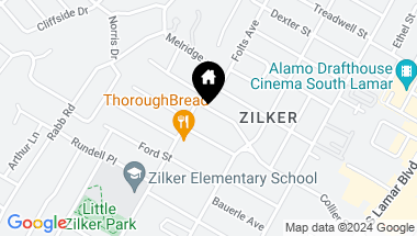 Map of 1907 Collier ST, Austin TX, 78704