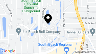 Map of 3455 OCEAN CAY Circle, JACKSONVILLE BEACH FL, 32250