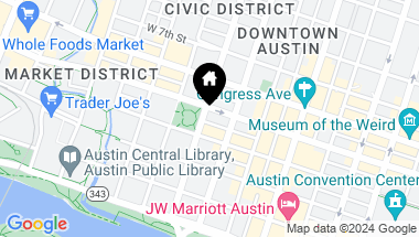 Map of 311 W 5th ST # 806, Austin TX, 78701