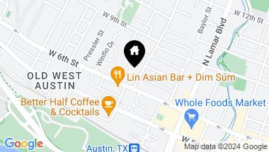 Map of 608 Blanco Street , Austin TX, 78703