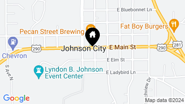 Map of 112 E Main St, Johnson City TX, 78636