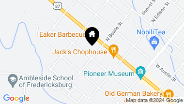Map of 110 S Bowie ST, Fredericksburg TX, 78624