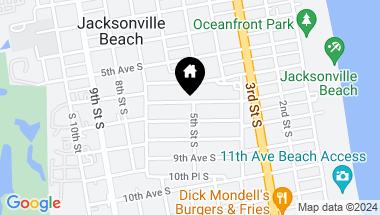 Map of 512 7TH Avenue S, Jacksonville Beach FL, 32250