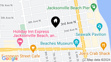 Map of 605 2ND Avenue N, Jacksonville Beach FL, 32250