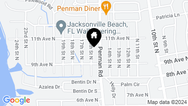 Map of 1039 16TH Street N, JACKSONVILLE BEACH FL, 32250