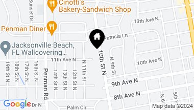 Map of 1204 10TH Street N, JACKSONVILLE BEACH FL, 32250