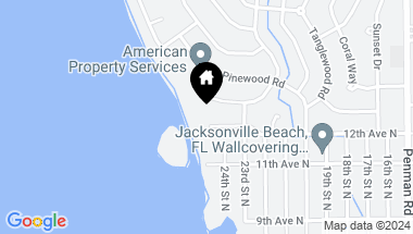 Map of 2459 OAK FOREST Drive, Jacksonville Beach FL, 32250