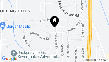 Map of 7715 ROLLING HILLS Drive, Jacksonville FL, 32221