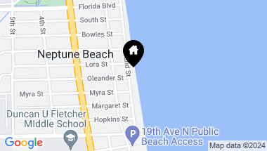 Map of 1725 STRAND Street, NEPTUNE BEACH FL, 32266