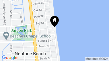 Map of 100 ROSE Place, Neptune Beach FL, 32266