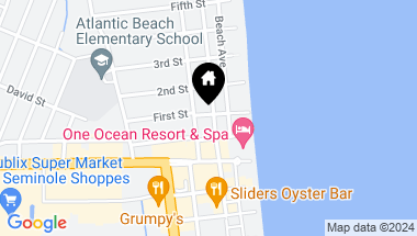 Map of 96 OCEAN Boulevard, ATLANTIC BEACH FL, 32233