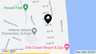 Map of 332 4TH Street, Atlantic Beach FL, 32233