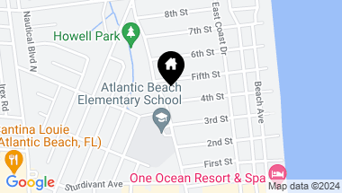 Map of 393 4TH Street, Atlantic Beach FL, 32233