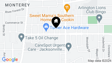 Map of 5911 ARLINGTON Road, Jacksonville FL, 32211