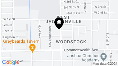 Map of 1058 MELSON Avenue, Jacksonville FL, 32254