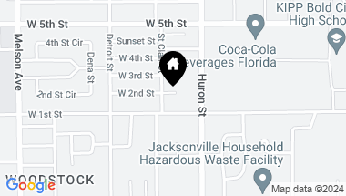 Map of 0 2ND Street, Jacksonville FL, 32254