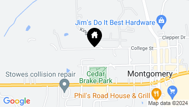 Map of 905 College Street, Montgomery TX, 77356