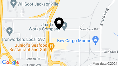 Map of 10 VAN DYCK RD, JACKSONVILLE FL, 32218