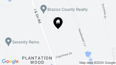 Map of 13562 Headwater Lane, College Station TX, 77845-7069