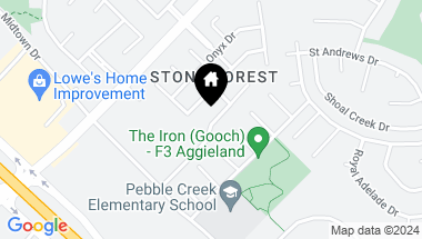 Map of 307 Agate Drive, College Station TX, 77845