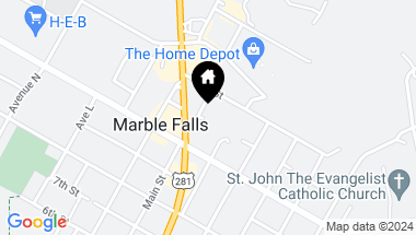 Map of 1101 Main ST, Marble Falls TX, 78654