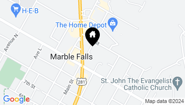 Map of 1101 Main Street, Marble Falls TX, 78654
