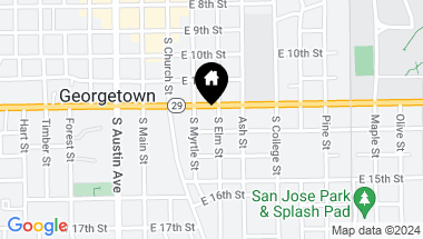 Map of 308 E University Ave, Georgetown TX, 78626