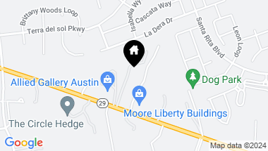 Map of 9800 W State Hwy 29, Georgetown TX, 78628