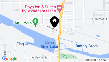 Map of 102 Legion Drive, Llano TX, 78643