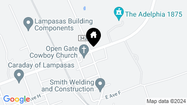 Map of 1706 East Ave J Ave, Lampasas TX, 76550