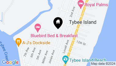 Map of 1115 Jones Avenue, Tybee Island GA, 31328