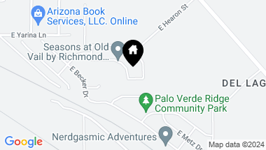 Map of 11955 Ryscott Circle, Vail AZ, 85641