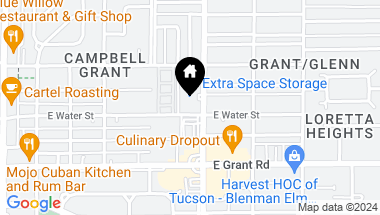 Map of 2475 E Water Street, Tucson AZ, 85716